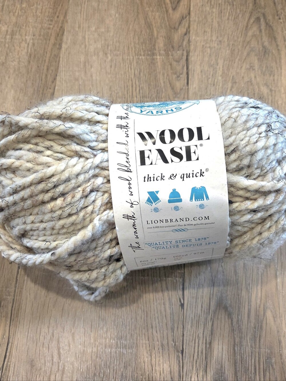 Lion Brand Yarns Oatmeal Wool Ease 1 Skein 6 Oz